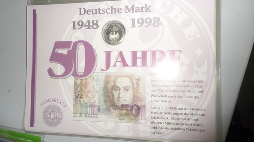 Brd numisblatt 1998 - brd,, 50