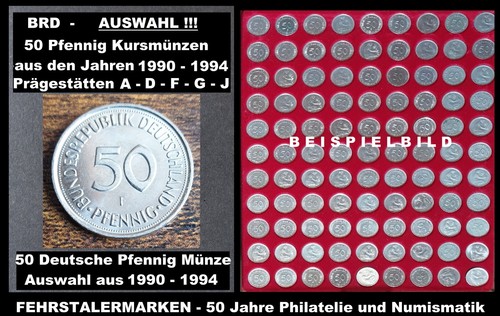 Brd auswahl 50 pfennig - -,