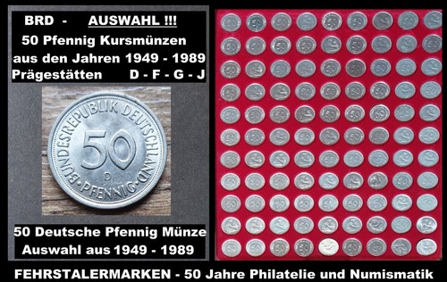 Brd auswahl 50 - -, pfennig
