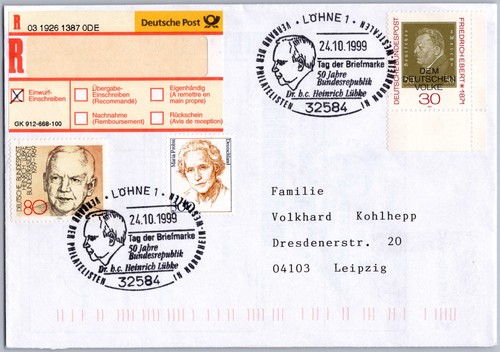 Brief sst tag der - der, briefmarke
