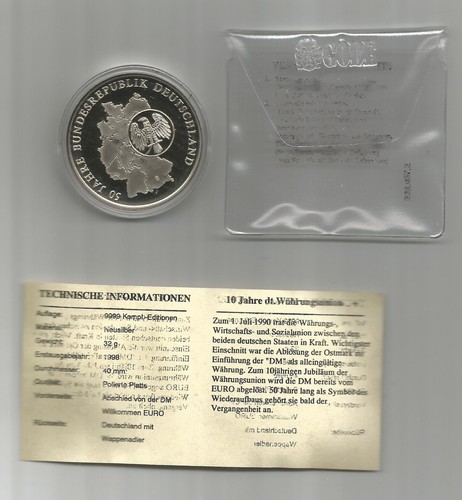 Jahre brd euro in - 50, dm