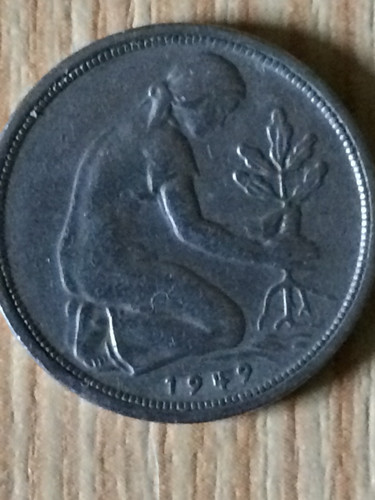 Pfennig münze 1949 aus - 1949, ,aus