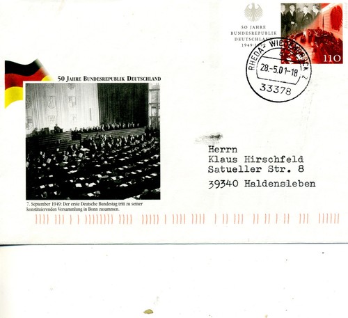 Brd ganzsache jahre - ganzsache,