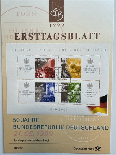 Brd etb ersttagsblatt 1999 - brd, 1999/20